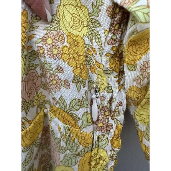 Faithful the brand Juniper midi dress grey garden floral sz 4 - Picture 10 of 13